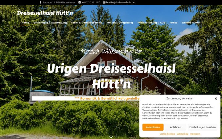 Screenshot of dreisesselhaisl.de