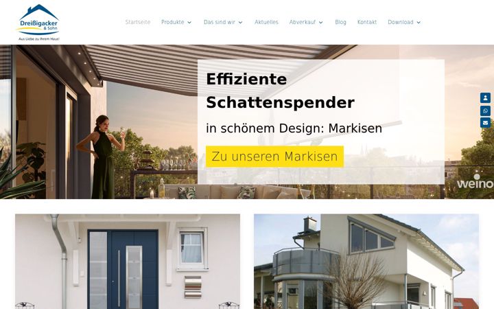 Ekrānuzņēmums no dreissigacker-sohn.de