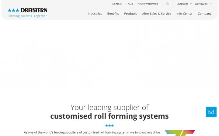 Screenshot stránky dreistern.com