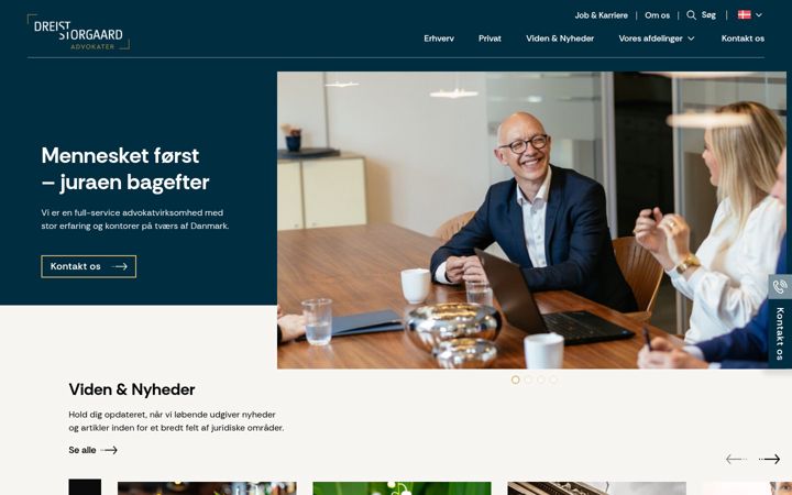Skjermbilde av dreiststorgaard.dk