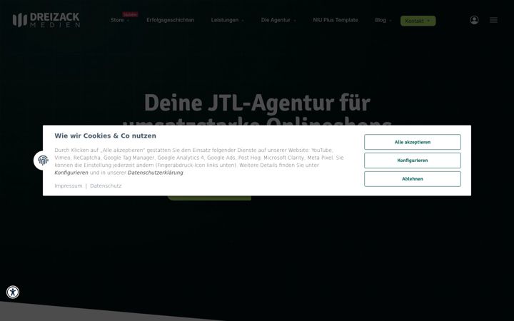Screenshot of dreizack-medien.de