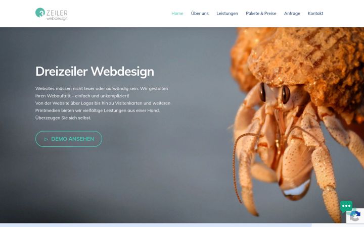 Screenshot of dreizeiler-webdesign.de