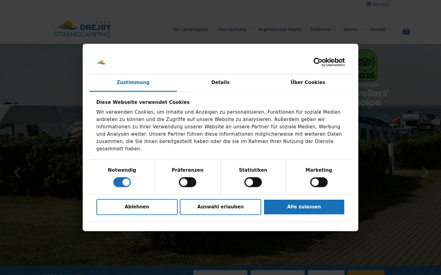 Sutikimo reklamjuostės, rodytos prieš bet kokią sąveiką, ekrano kopija