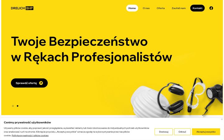 Snímek obrazovky drelichbhp.pl