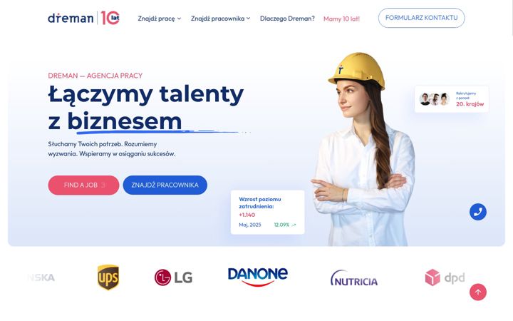 Snímek obrazovky dreman.pl