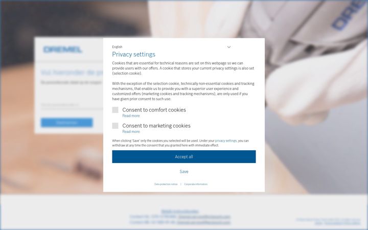 Screenshot of dremelacties.nl