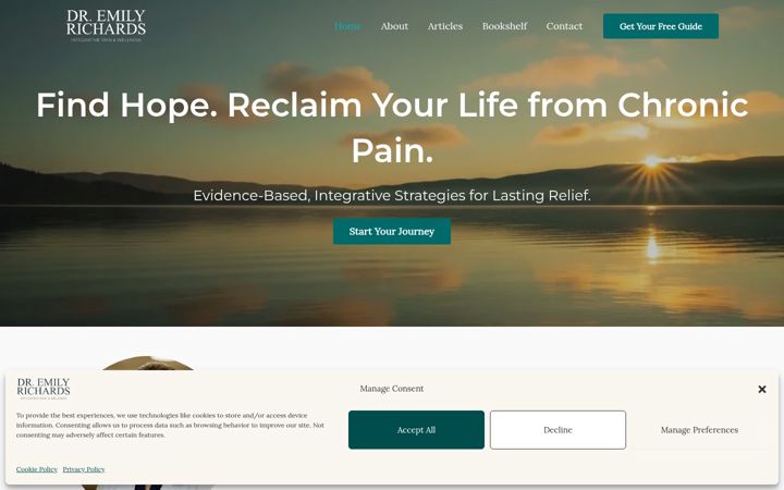 Screenshot of dremilyrichardsmd.com