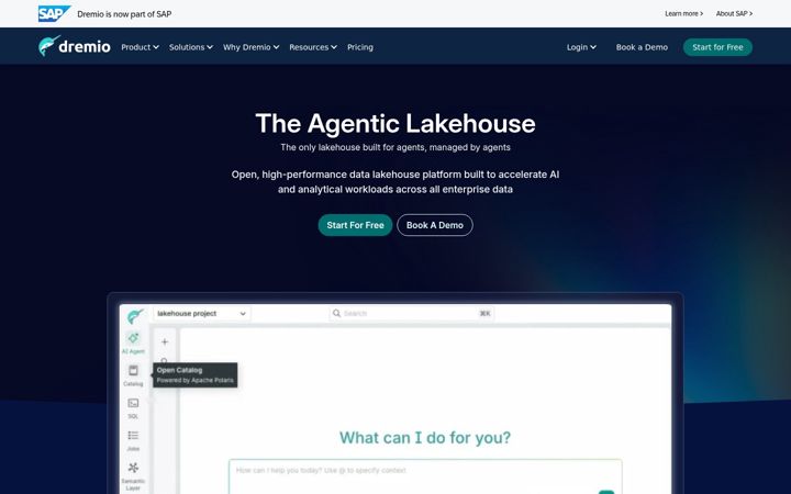Screenshot of dremio.com