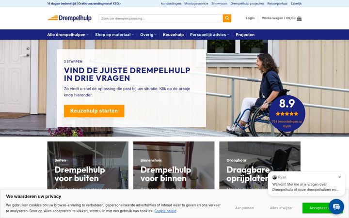 Screenshot of drempelhulp.nl