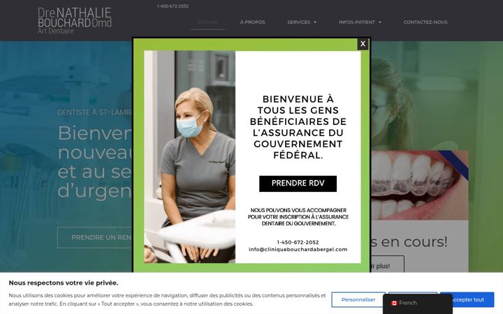Screenshot of drenathaliebouchard.com