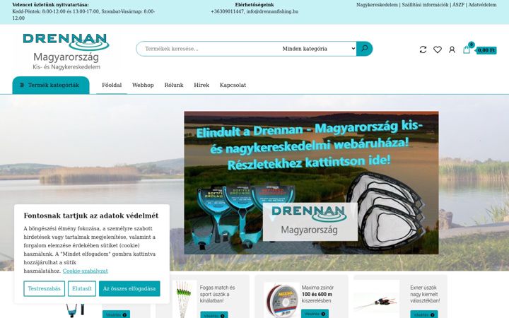 Képernyőkép: drennanfishing.hu