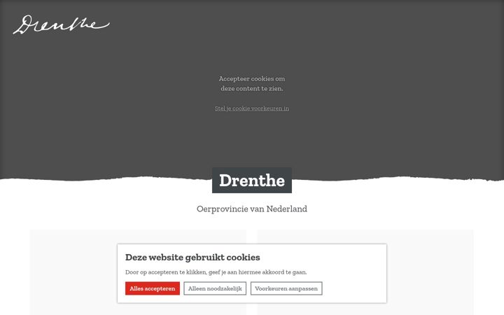 Screenshot of drenthe.nl