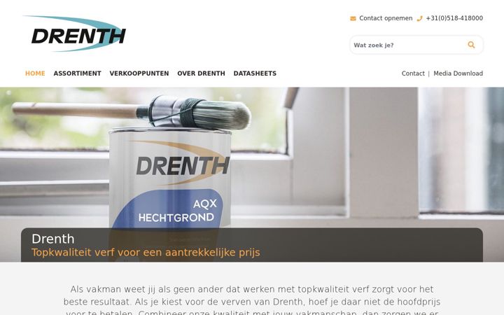 Screenshot of drenthverf.nl