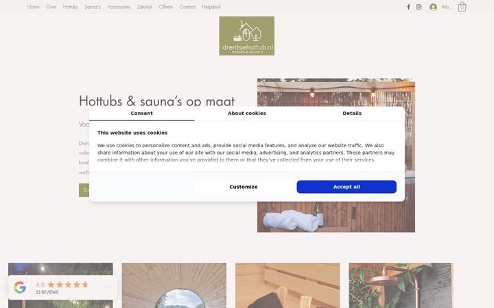 Screenshot of drentsehottub.nl