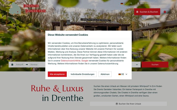 Zrzut ekranu drentsgenieten.de