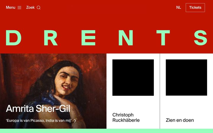 Screenshot of drentsmuseum.nl