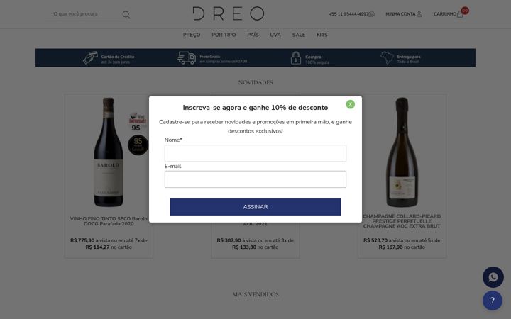 Screenshot von dreo.com.br