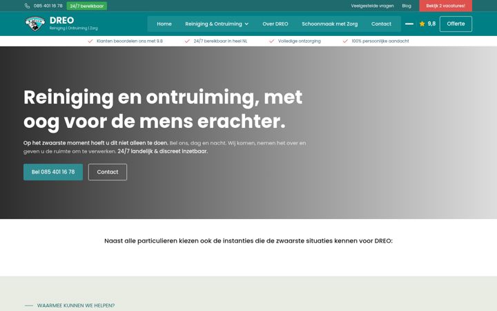 Screenshot of dreo.nl