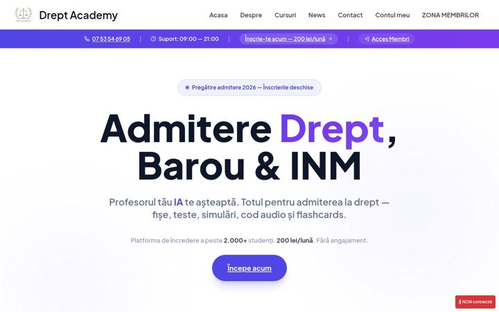 Screenshot of drept-academy.com