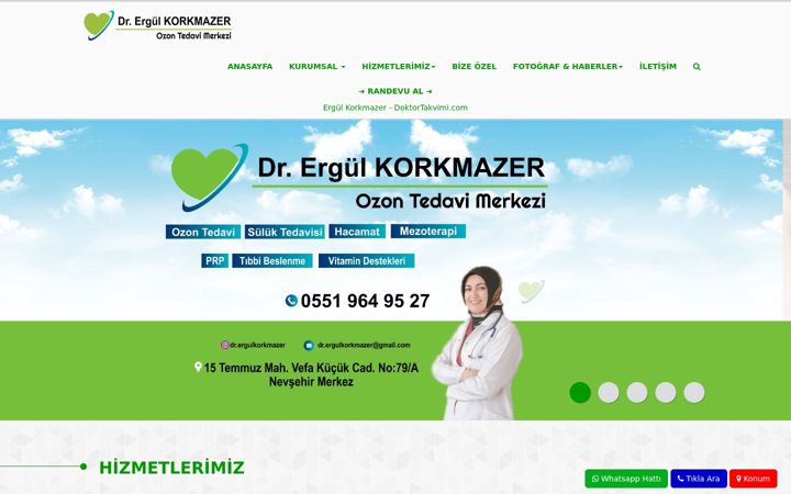 Screenshot of drergulkorkmazer.com