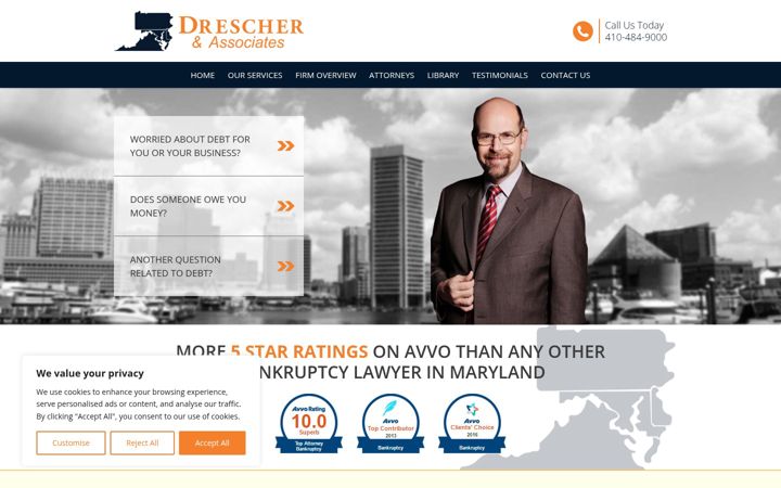 Screenshot of drescherlaw.com