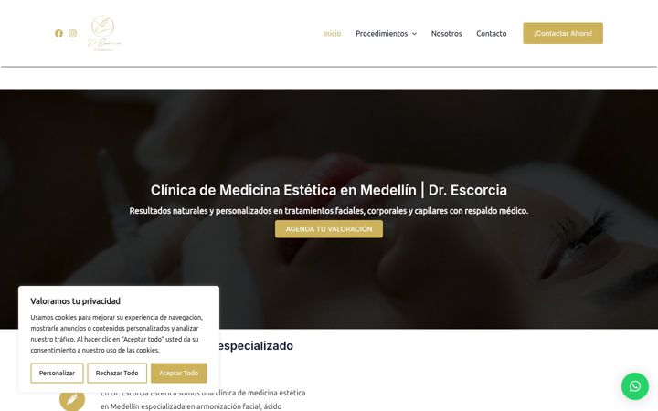 Screenshot of drescorciaestetica.com