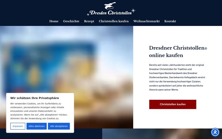 Screenshot of dresden-christstollen.de