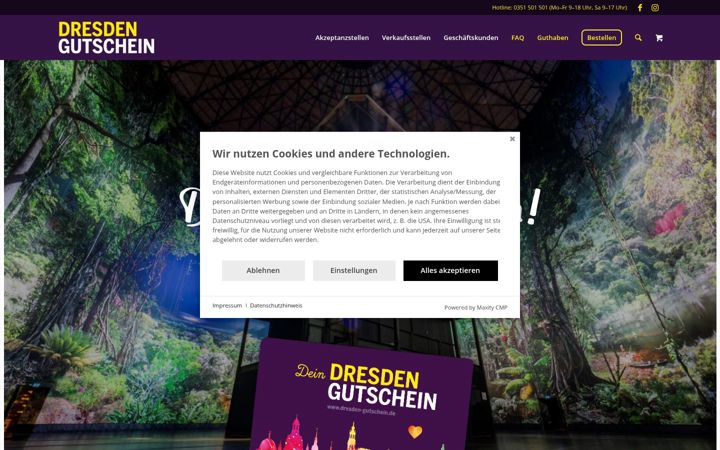 Screenshot του dresden-gutschein.de