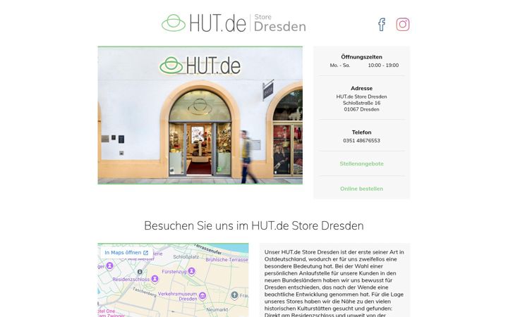 Screenshot of dresden-hut.de