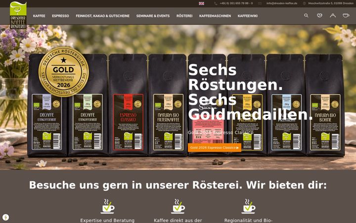 Screenshot of dresden-kaffee.de