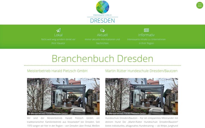 Kuvakaappaus sivustosta dresden-links.info