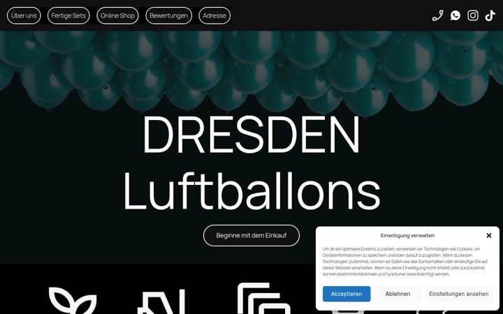 Screenshot του dresden-luftballons.de