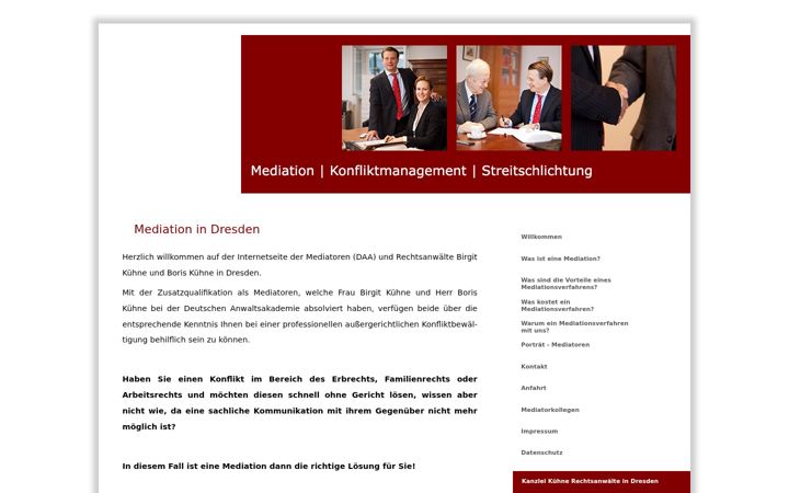 Screenshot of dresden-mediation.com