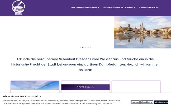 Screenshot του dresden-schifffahrt.de