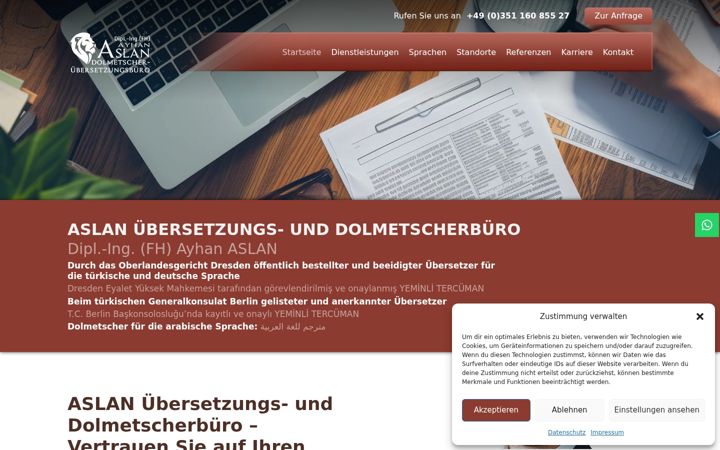 Screenshot του dresden-uebersetzung.de
