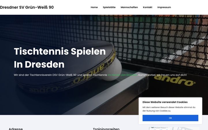 Screenshot του dresdentischtennis.de