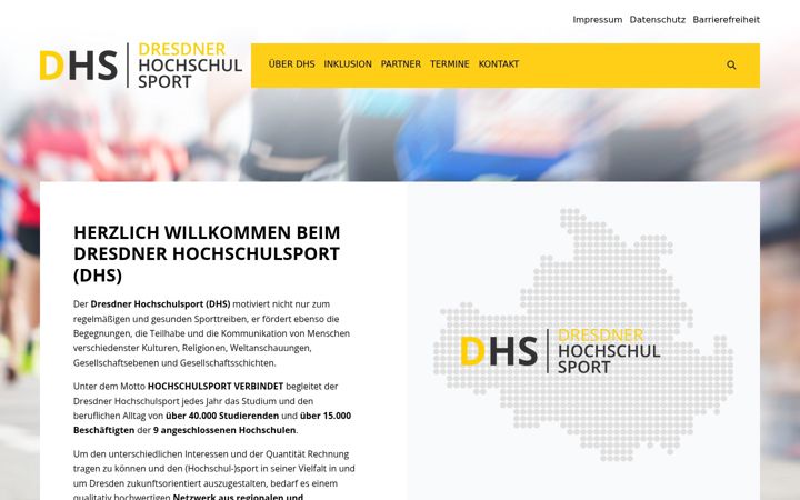 Captura de ecrã de dresdner-hochschulsport.de