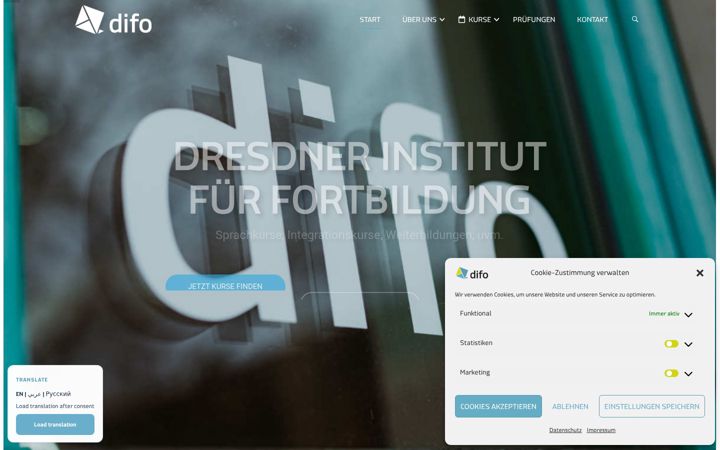 Screenshot of dresdner-institut.com