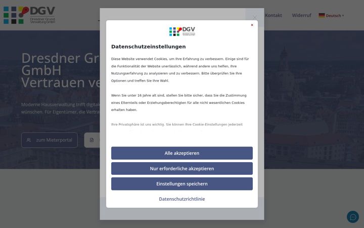 Captura de ecrã de dresdnergrundverwaltung.de