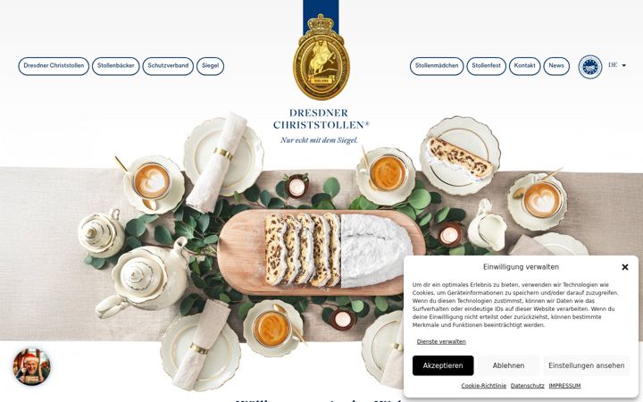 Screenshot of dresdnerstollen.com