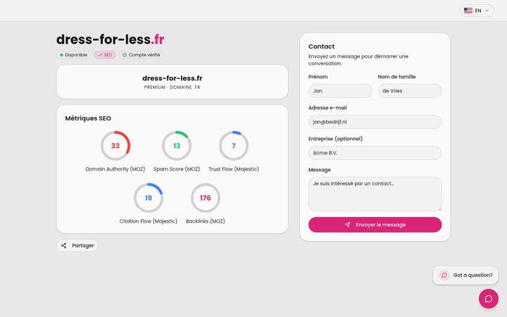 Screenshot of dress-for-less.fr