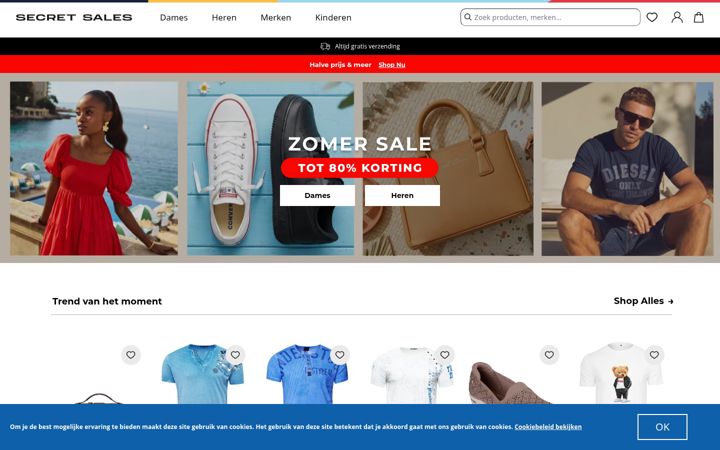 Screenshot of dress-for-less.nl