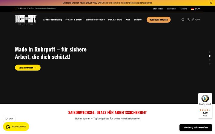 Screenshot of dress-safe.de
