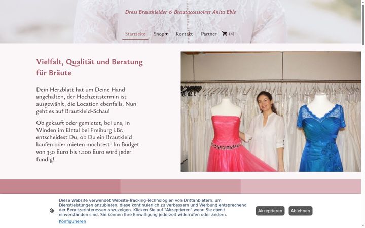 Screenshot of dress-verleih.de
