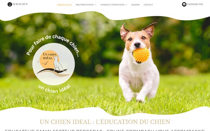 Screenshot of dressage-chien-dordogne.fr