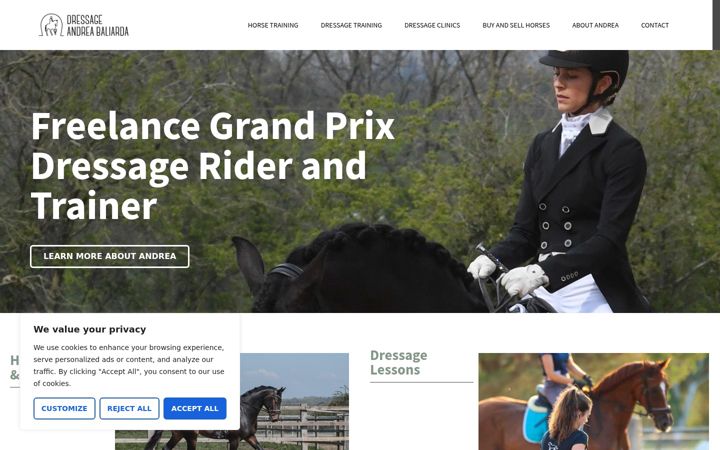 Captură de ecran a dressageandreab.co.uk