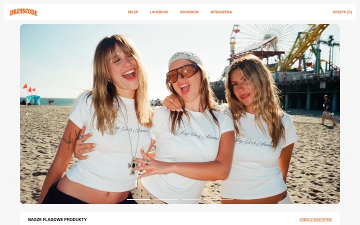 Captura de pantalla de dresscodecrew.pl