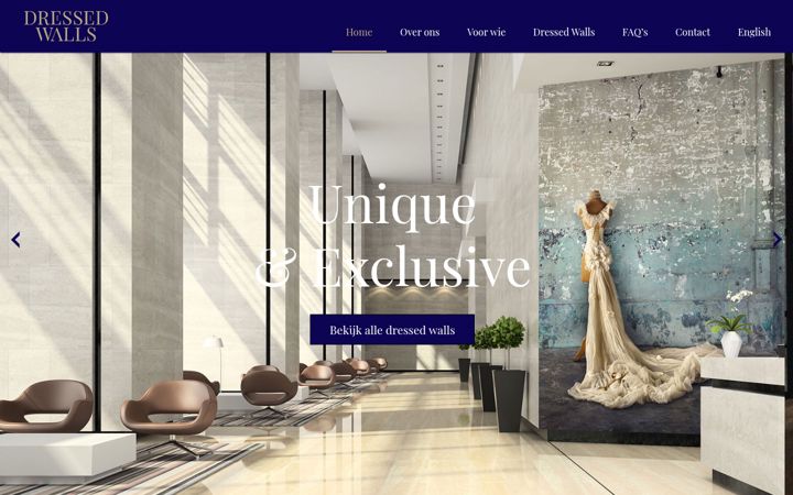 Screenshot of dressedwalls.nl