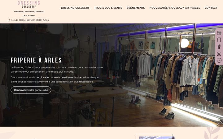 Screenshot of dressing-collectif.fr