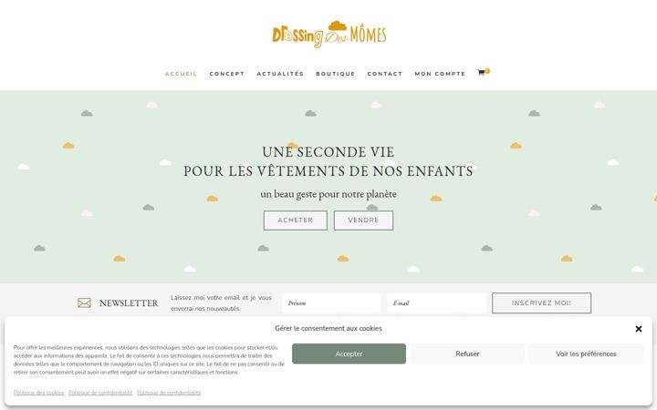 Screenshot of dressingdesmomes.fr